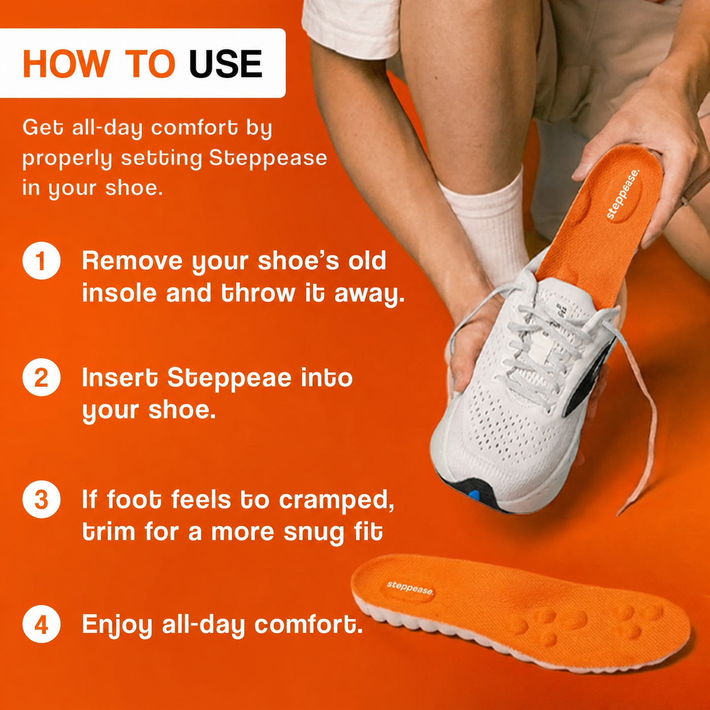 How to use Steppease Massage Insoles